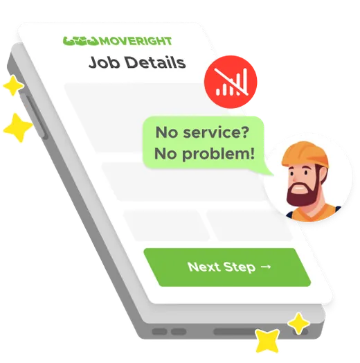 MoveRight works offline — syncs when signal returns