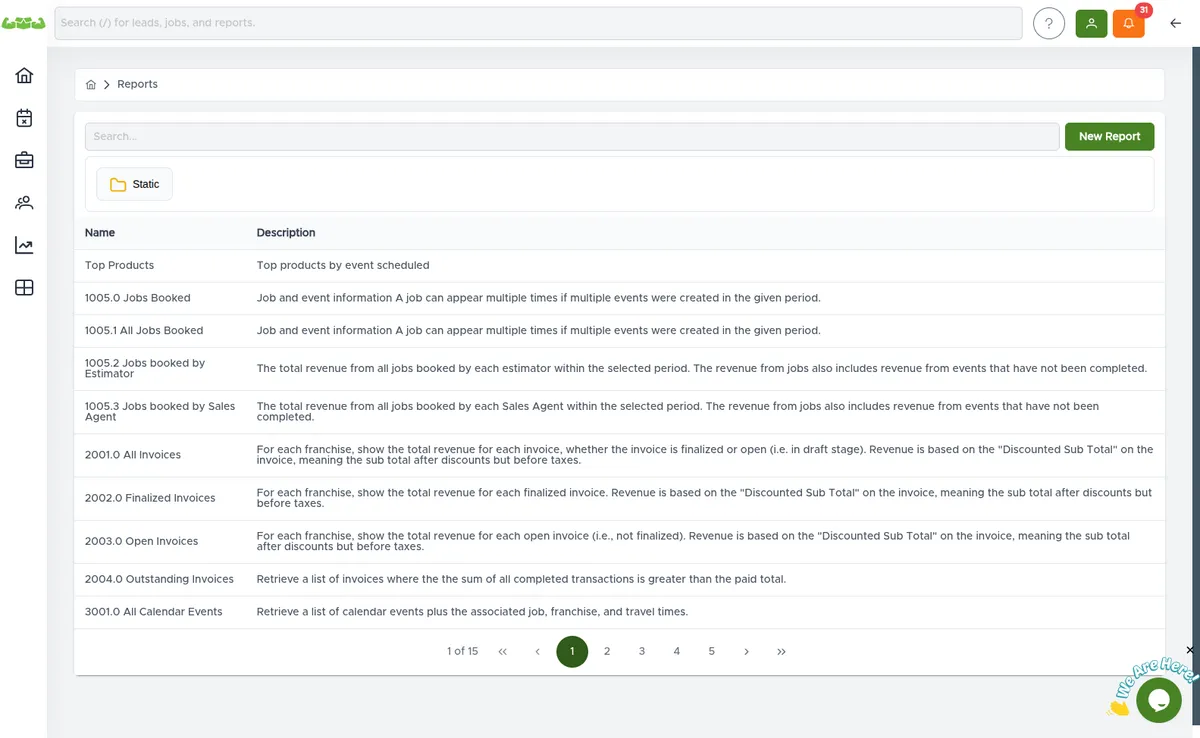 MoveRight reporting dashboard — custom reports for profitability, crew efficiency, and marketing ROI