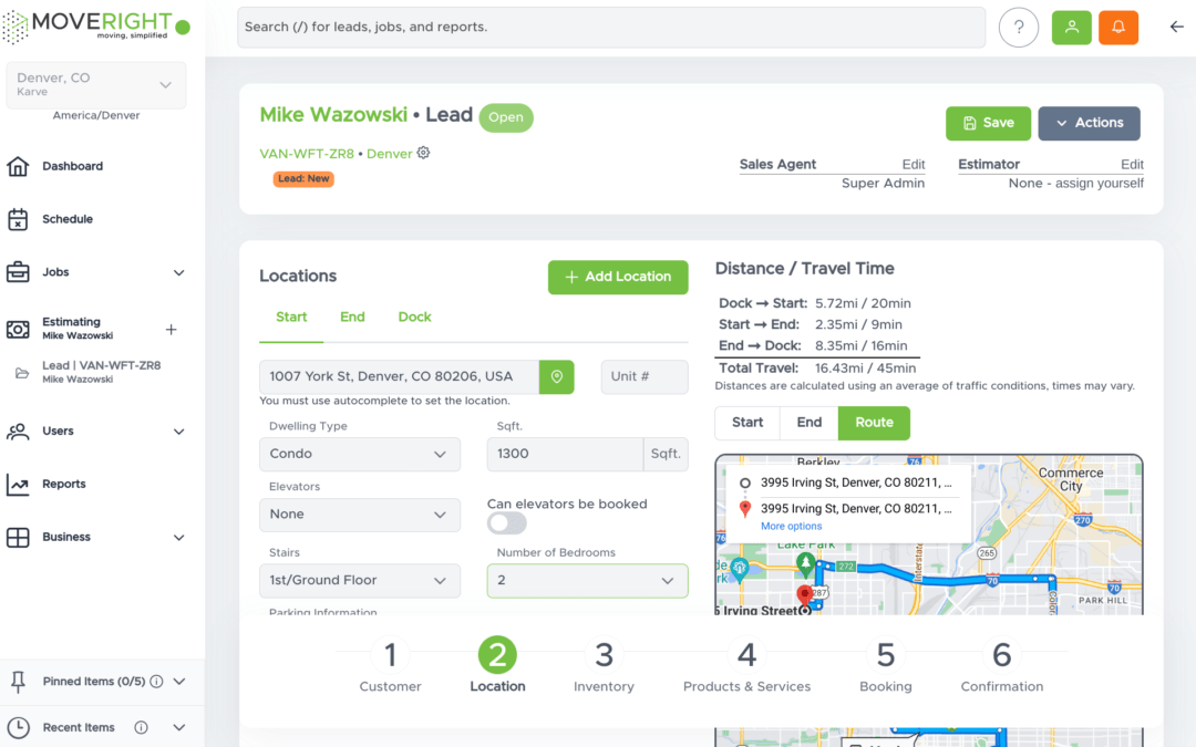 Dynamic Reports for Moving Companies